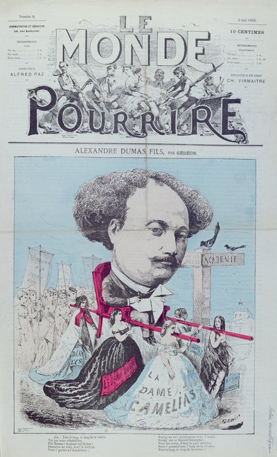 Caricature of Alexandre Dumas, fils for 